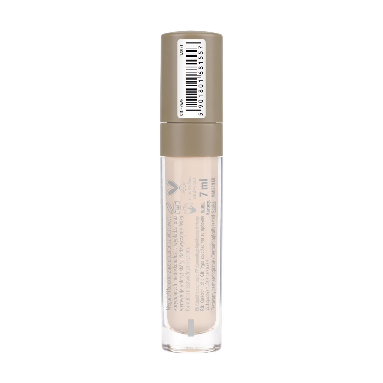 NAM Smart Concealer, Vegan Brightening Cream Concealer, 7ml