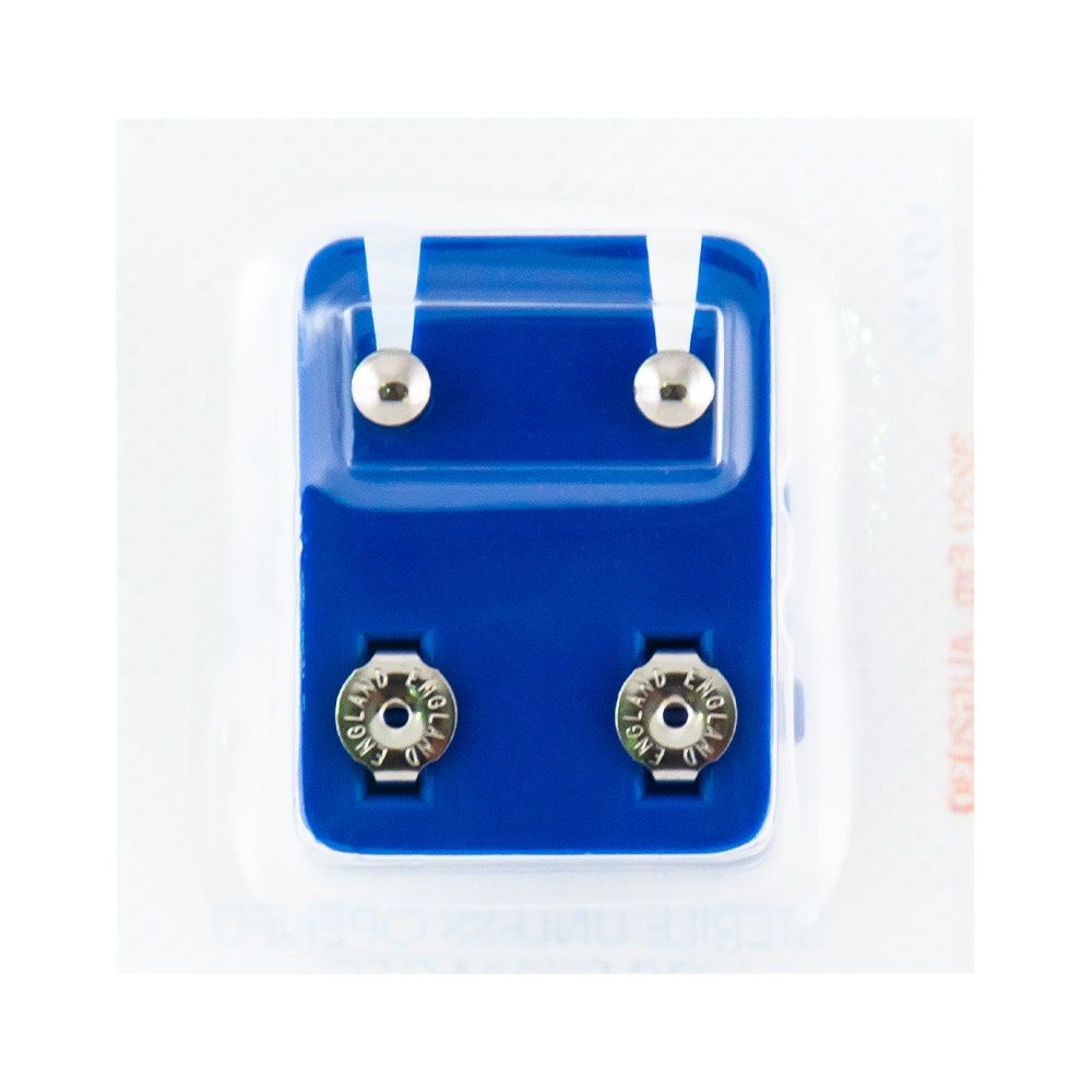 Caflon Singles Regular, Ball White Stainless Earring