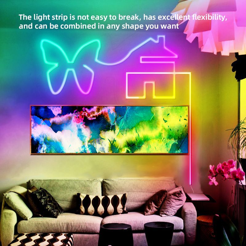 Neon Rope Light DIY Led Light With Music Sync For Bedroom Living Room 16.4ft