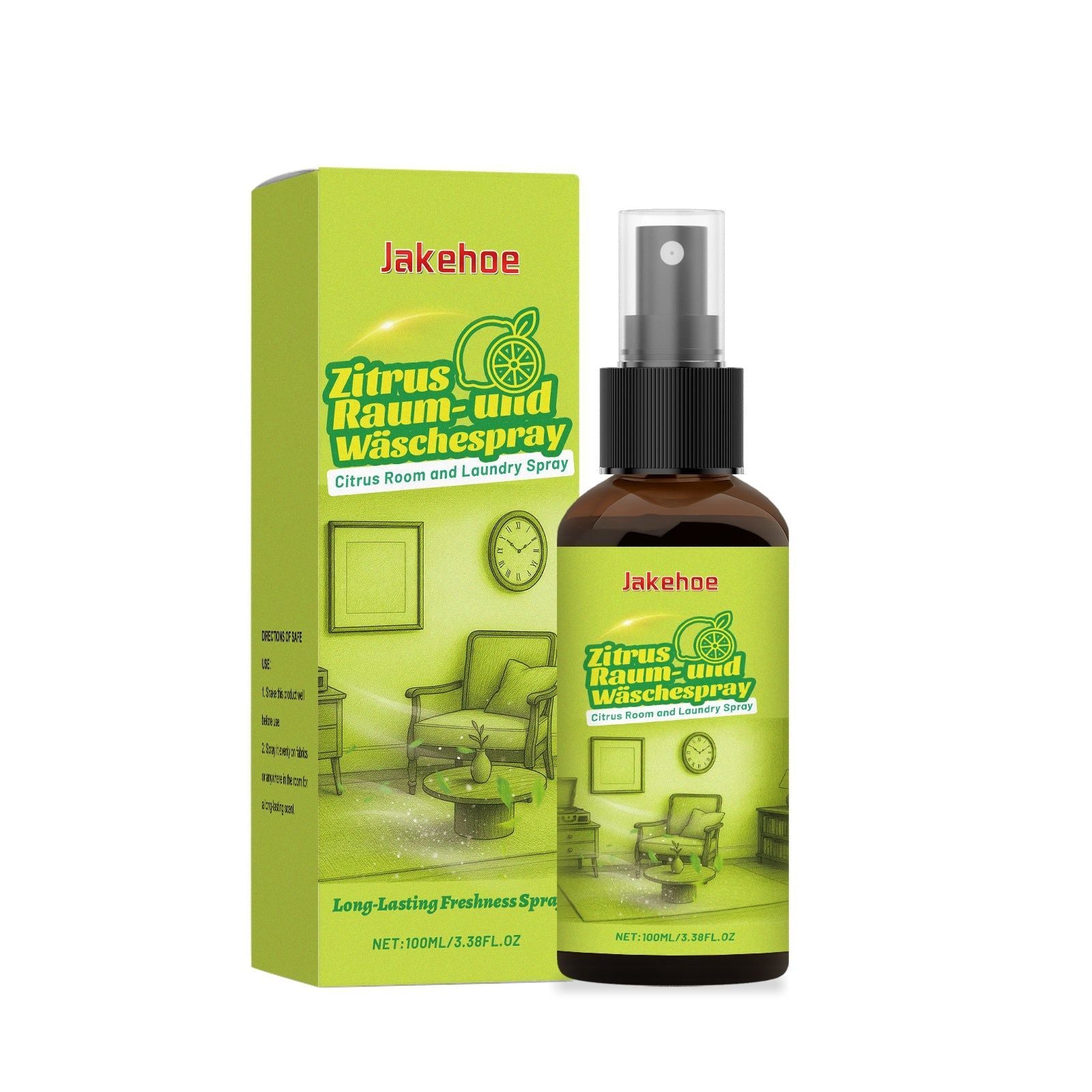 Citrus Air Freshener, Long-Lasting, Portable, Odor Eliminator, Home Fragrance ,100ml