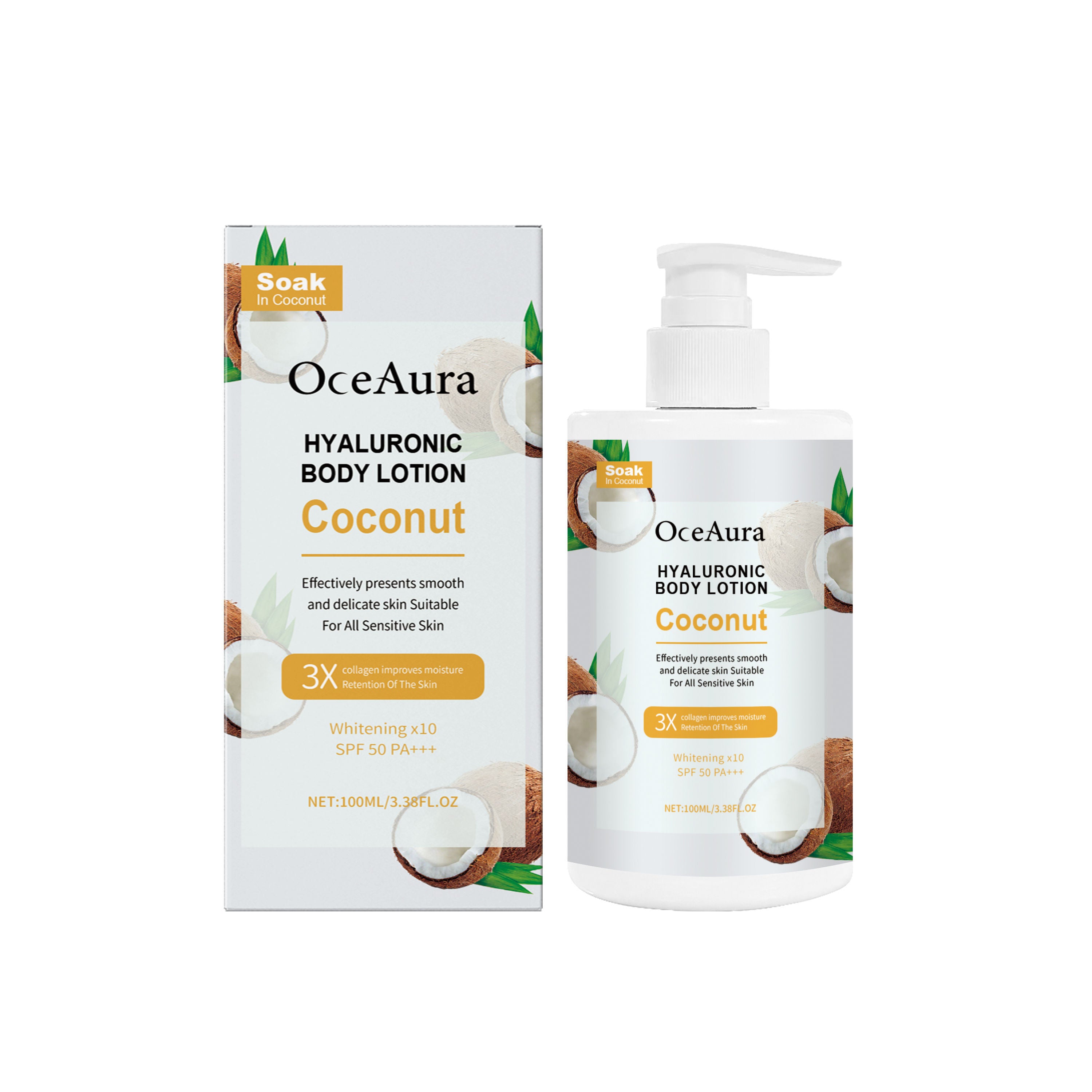 Coconut Moisturizer, Deep Hydration, Skin Tightening, Nourishing, Natural Glow ,100ml