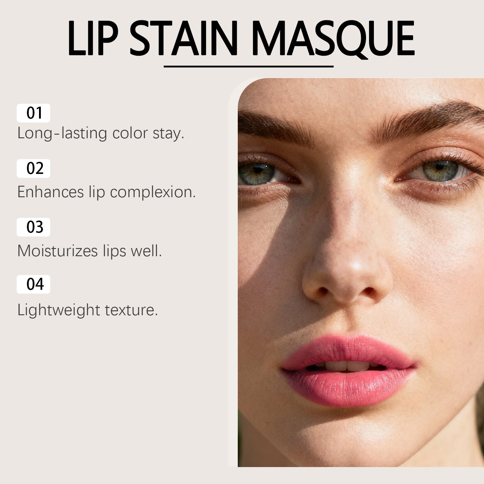 Matte Peel-Off Lip Gloss, Long-Lasting Moisturizing, Trendy Lip Color, Smooth & Natural ,4ml