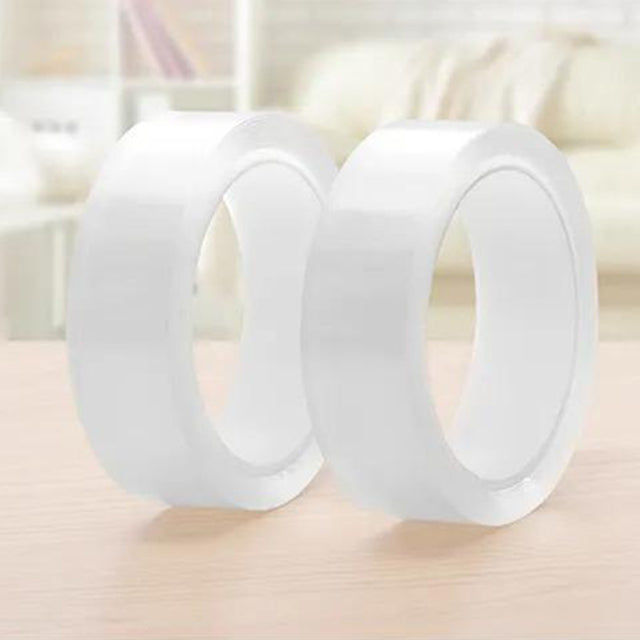 2-Meters Double Sided Transparent Tape - Strong Adhesive for Crafting, DIY, and Home Use