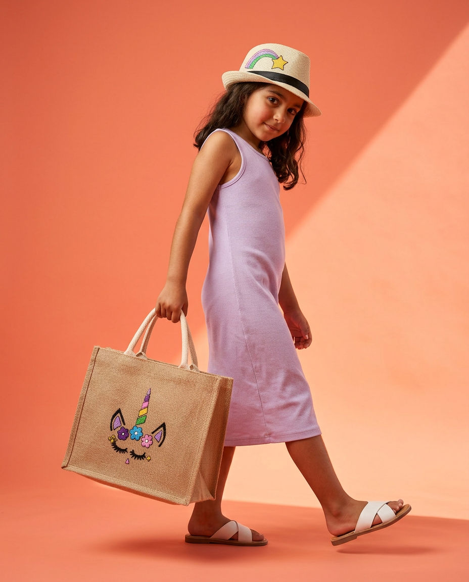 Handi Made Unicorn Beach Set – Kids Bag & Hat (Delivered in up to 7 days)