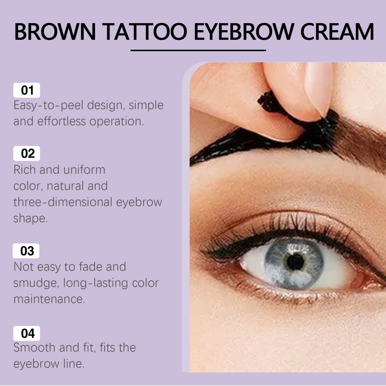 10g Light Brown Peel Off Brow Tint with Long Lasting Color