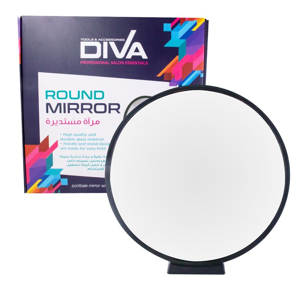Diva Mirror With Holder, Black