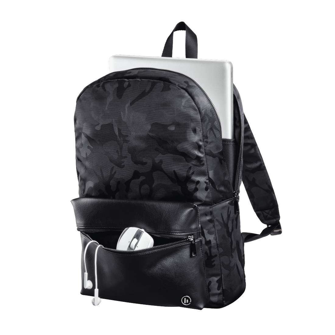HAMA 101599 "Mission Camo" Notebook Backpack, up to 40 cm (15.6"), gun metal