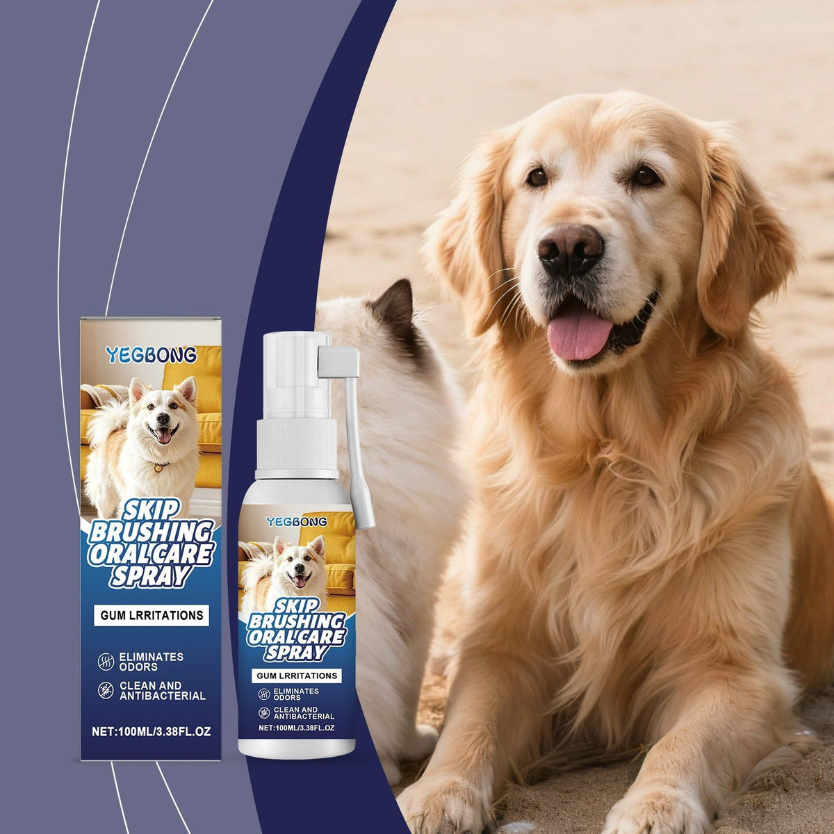 Fresh Care Pet Oral Spray, Freshens Breath, Removes Tartar, Promotes Dental Health ,100ml