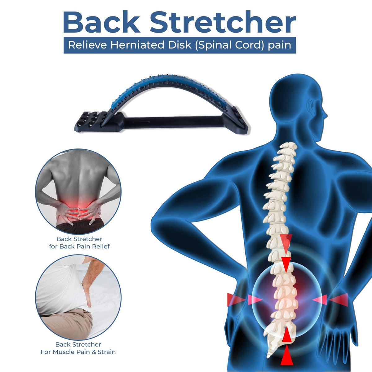 Lumbar Orthosis Back Stretching Device Magnetic Therapy Acupunctur Waist Relax Massager