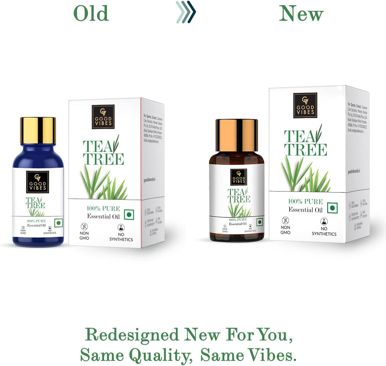 زيت شجرة الشاي العطري النقي 100٪ من Good Vibes (10 مل)