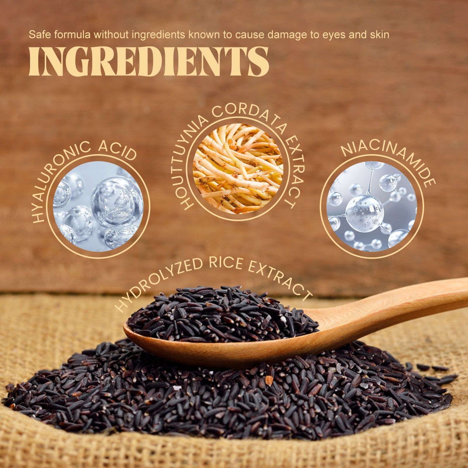 Black Rice Sunscreen, Hydrating Moisturizer, UV Protection, Brightening, Daily Skin Care ,50g