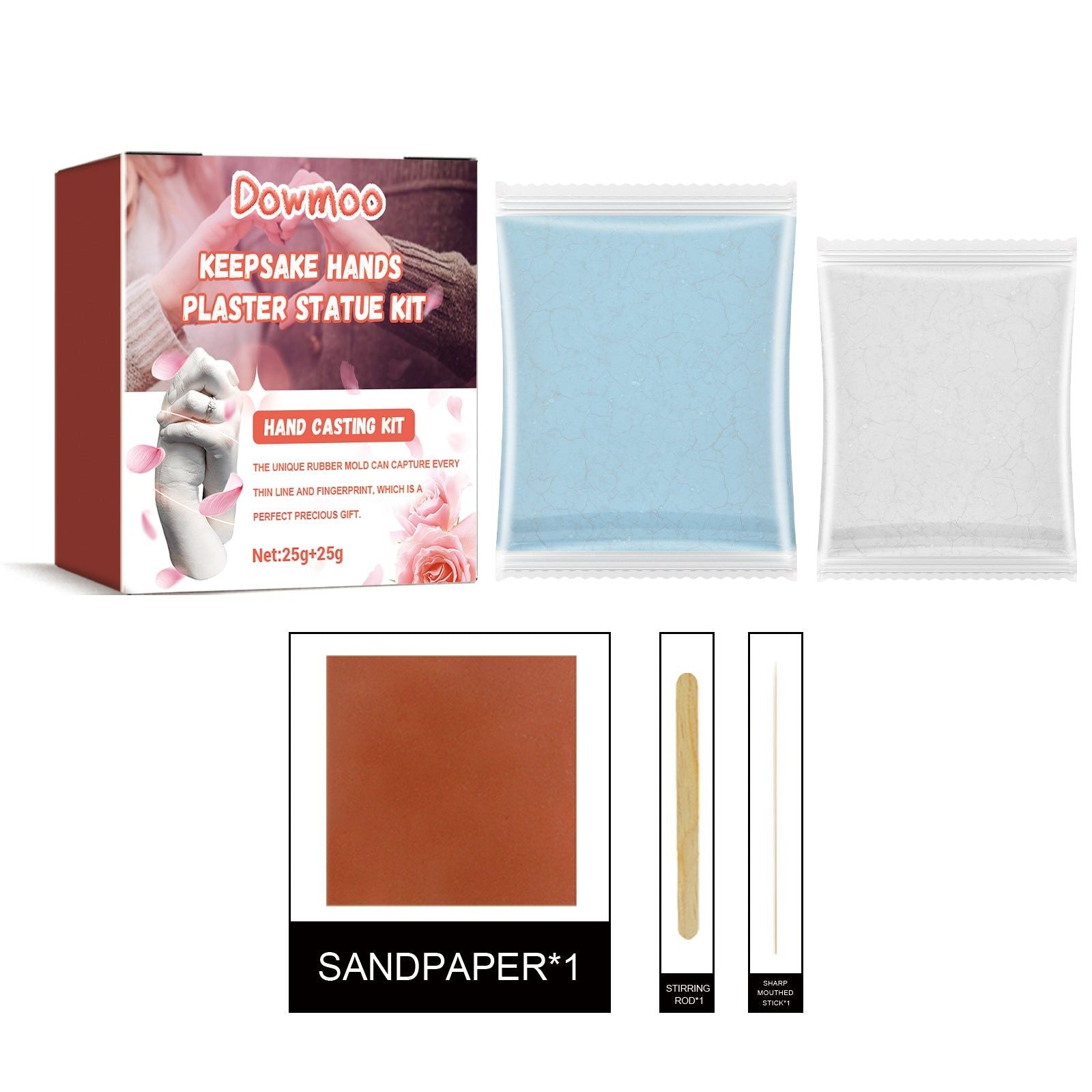 Create Perfect Hand Casts with Hand Film Plaster, DIY Memory Gift ,1set
