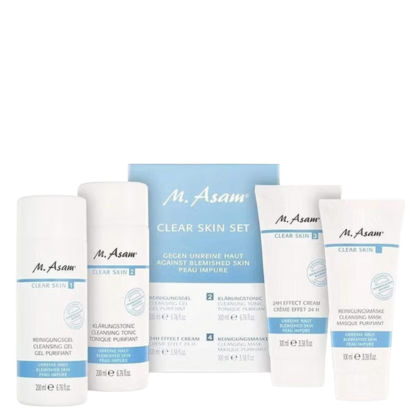 Clear Skin Facial Cleansing Set Cleansing Gel+Cleansing Tonic+Cleansing Mask+24 hour Effect cream