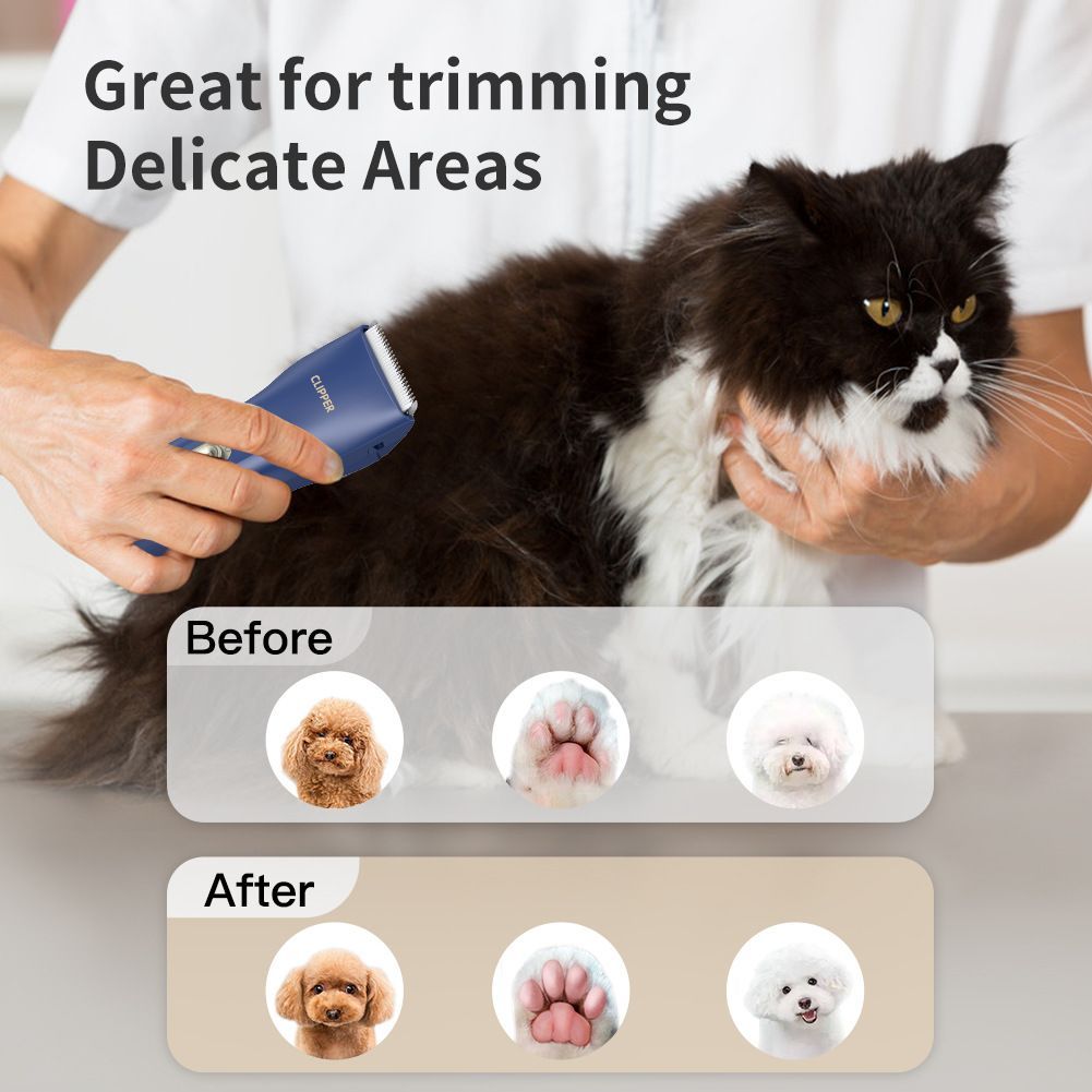 Mini Pet Hair Clipper with 2 Guide Combs