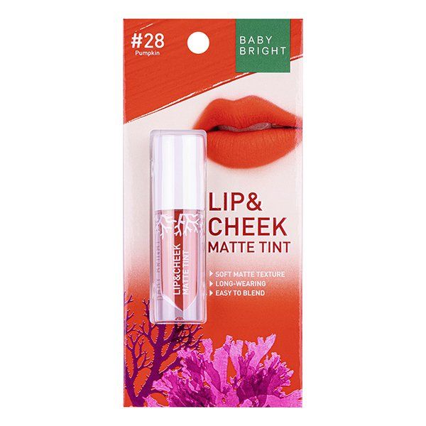 LIP & CHEEK MATTE TINT 2.4G BABY BRIGHT (M) #28 PUMPKIN