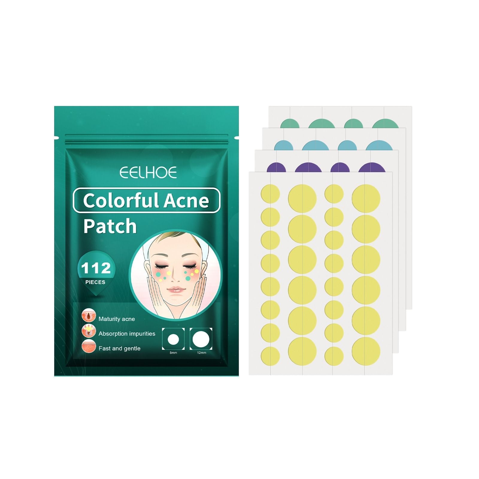 Cartoon Acne Pimple Patches Hydrocolloid Spot Stickers 112pcs
