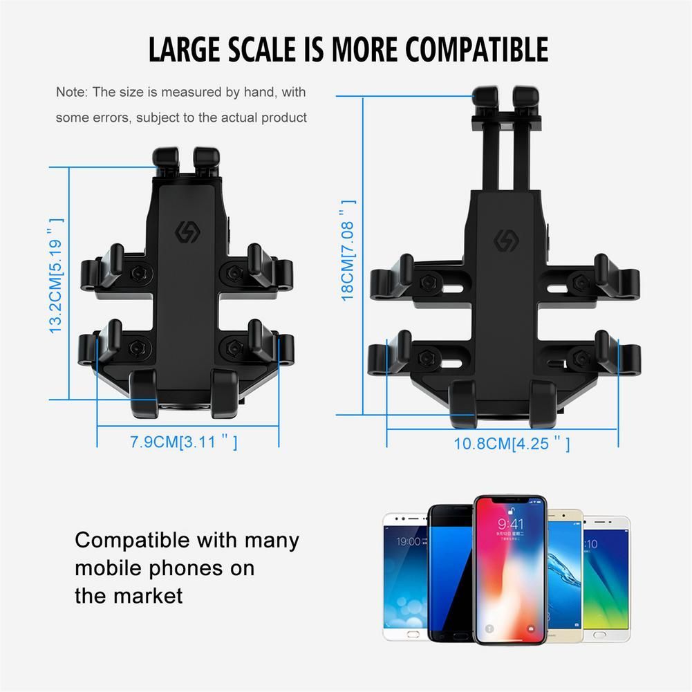 Motorcycle Phone Holder Cycling Navigation Bracket Bike Bicycle Handlebar Mount Holder