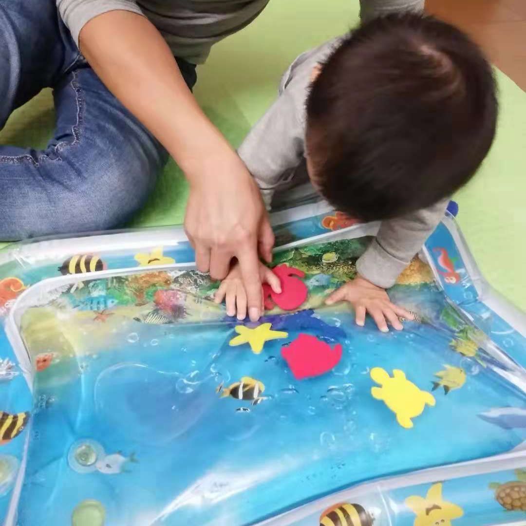 Baby Water Mat Tummy Time Inflatable Play Mat Sensory Toys Early Education