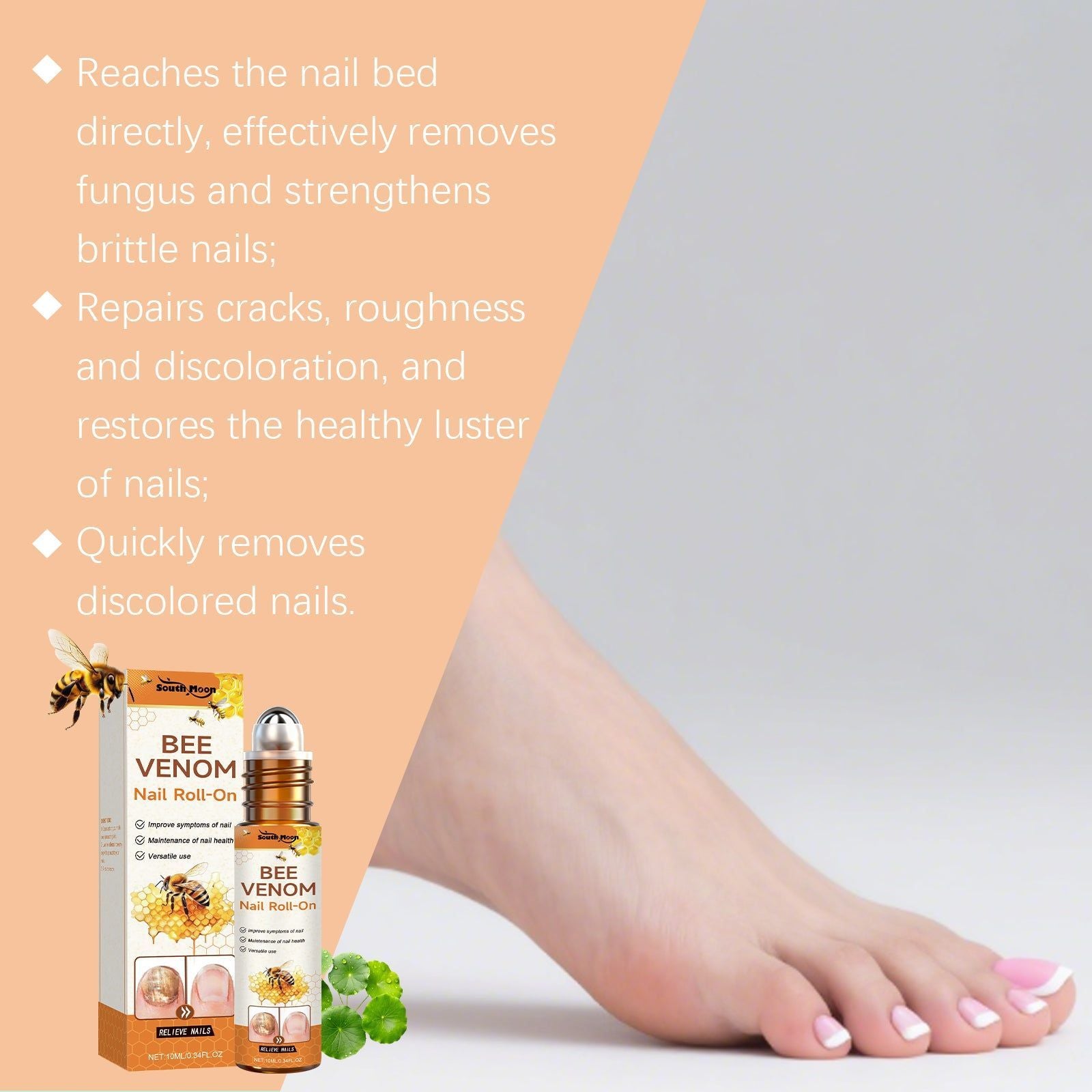 Bee Venom Nail Care Ball, Fungal Removal, Strengthen & Shine ,10ml