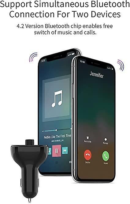 Wireless Car Bluetooth FM Transmitter Audio Adapter Charger