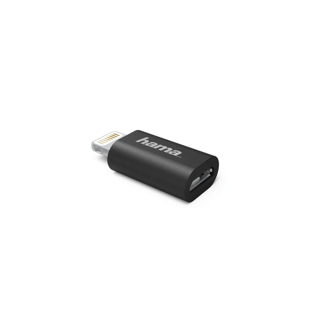 HAMA 178400 Micro USB Adapter to Apple Lightning Plug, MFI, black
