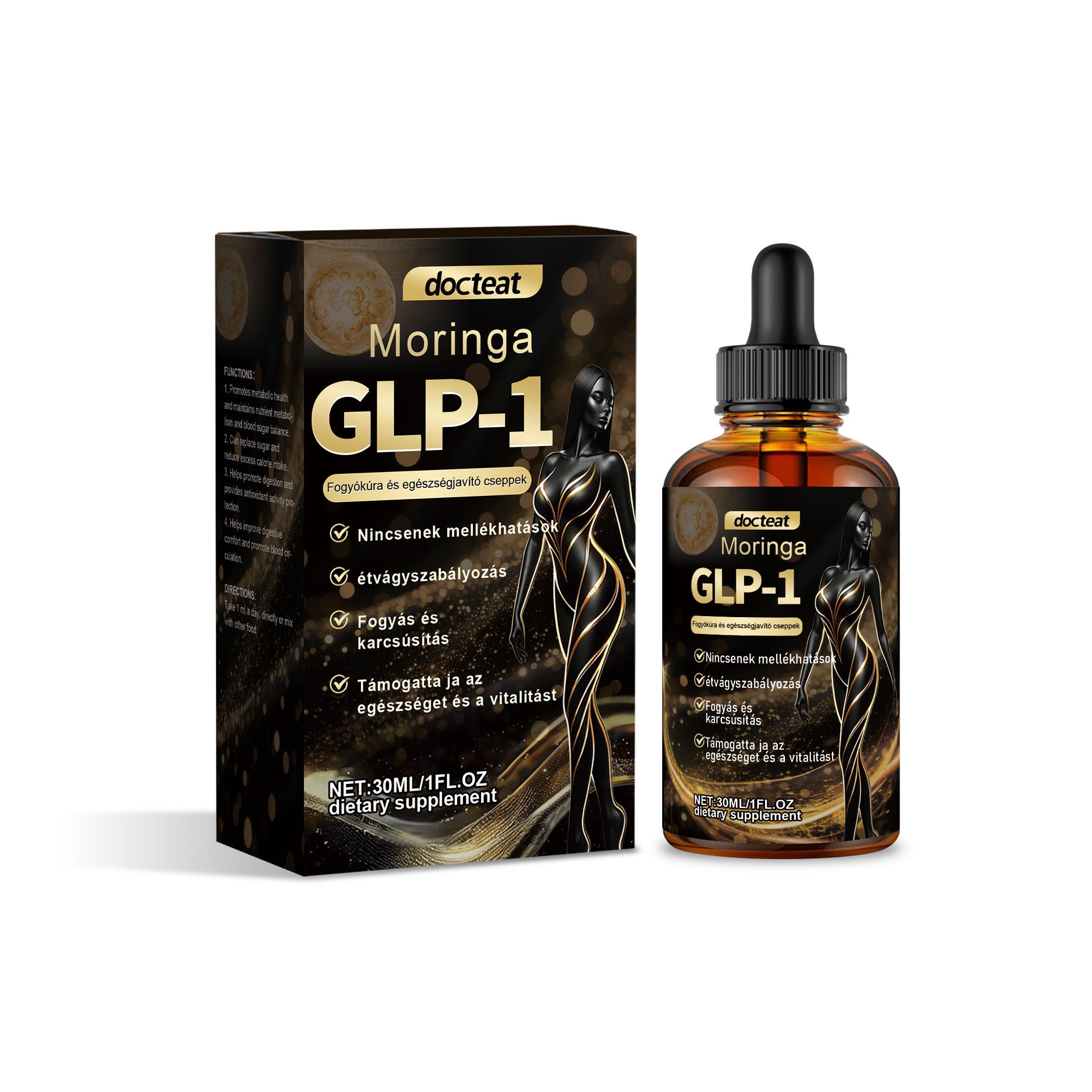 Boost Energy & Balance Body Shape with GLP-1 Moringa Leaf Drops, Natural Body Care ,30ml
