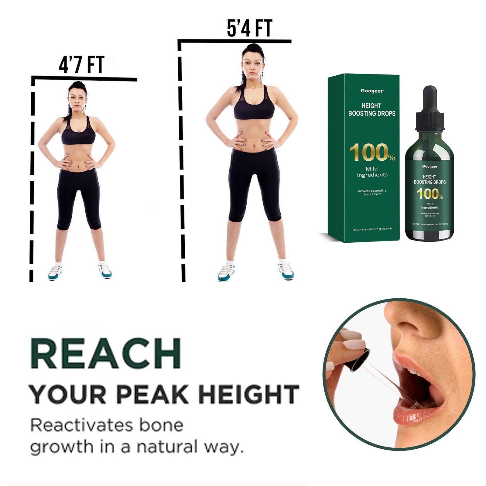 Boost Your Body Care, Height & Bone Strength with Our Supplements, Fast Results ,30ml