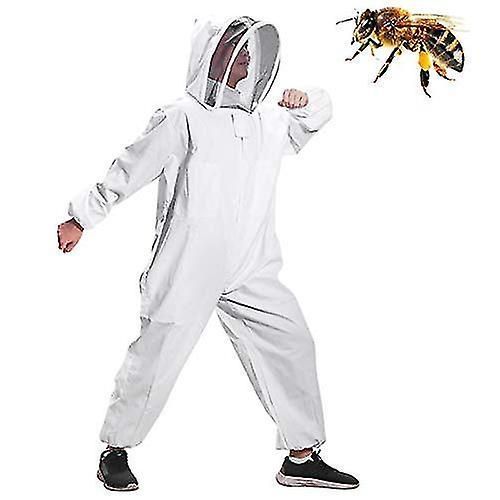 Beekeeping Coverall For  Whole Body Hooded Clothing With Veil Beekeeper Protective Coat Cotton Beekeeping Suit With Hood Anti Wasp Equipment