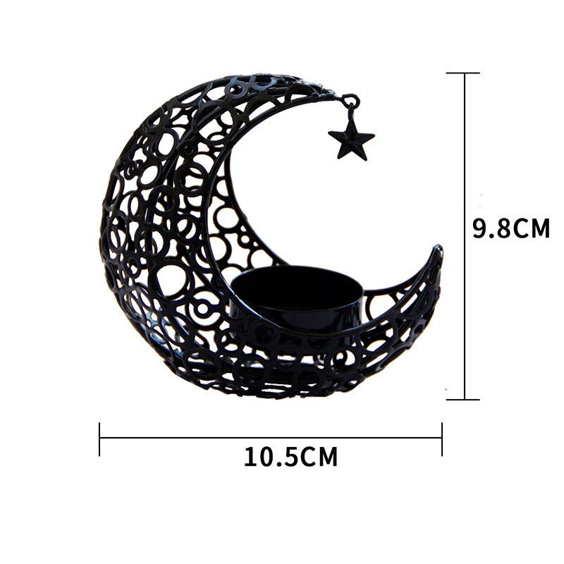 Moon Candlestick Candle Holder Wedding Tabletop Ornament Home Decoration