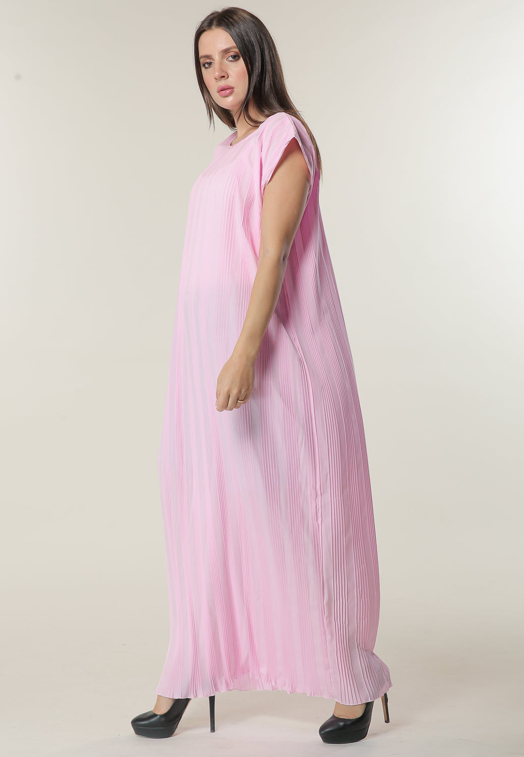 MOiSTREET Cap Sleeves Pink Under Abaya