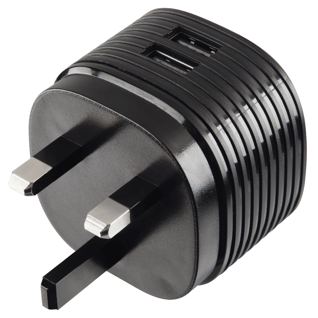 HAMA 73014150 "Dual" Charger, 2x USB, 2.4A with UK plug, black