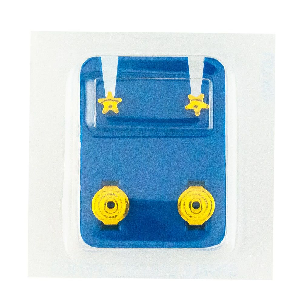 Caflon Singles Shapes Star Gold Plated Blu System Earring, 1Pc