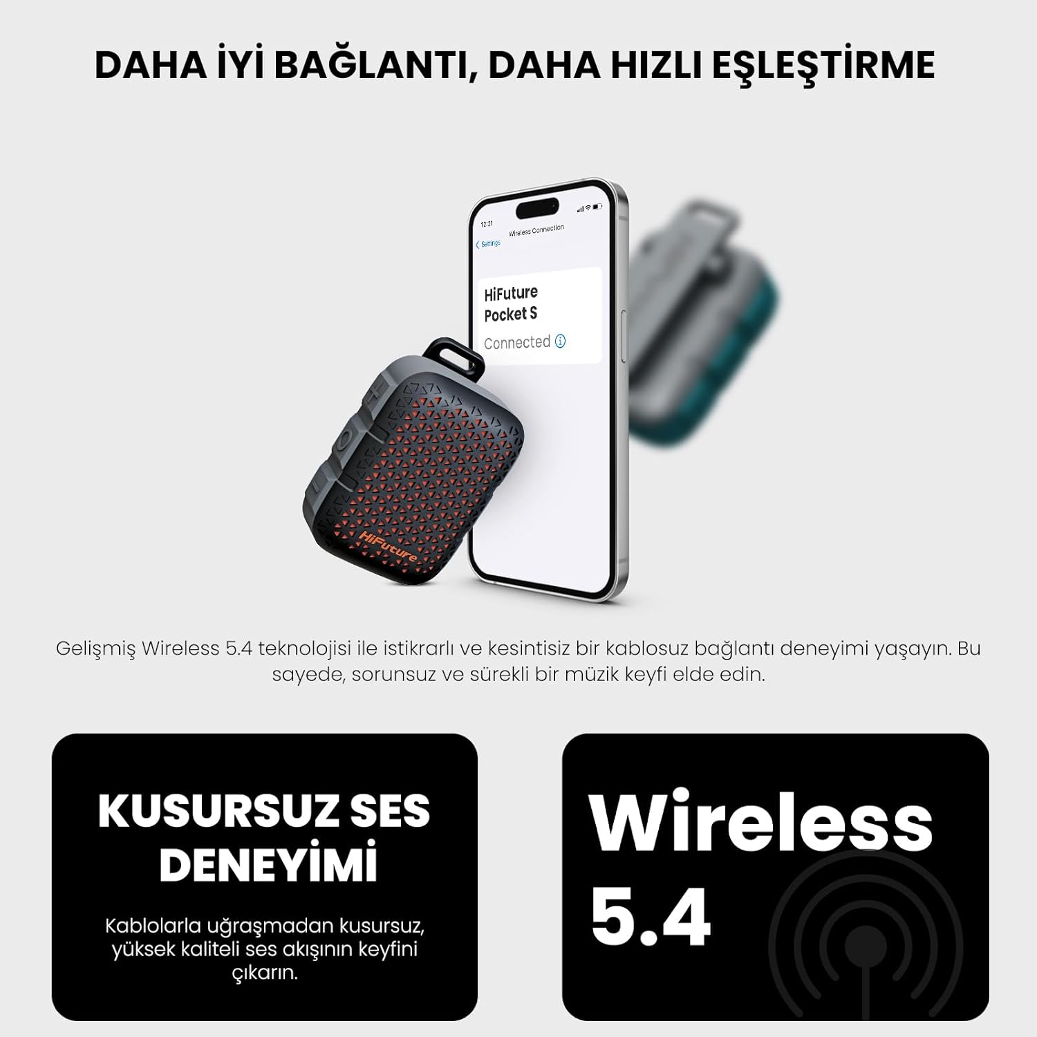 Hifuture Pocket-S Mini Portable & Wearable Bluetooth Speaker