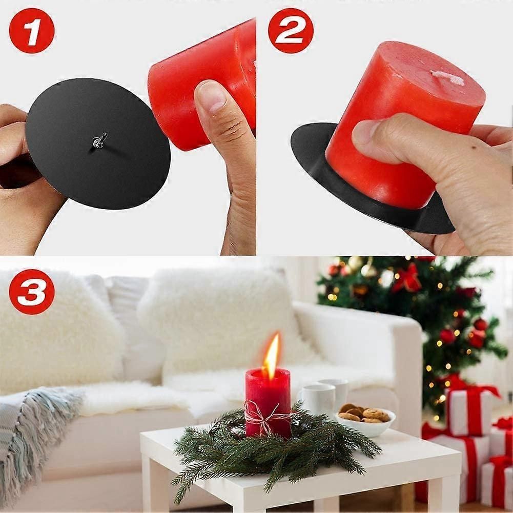 Wreath Candle Holder, 8 cm Advent Candle Holder, 8Pcs Silver