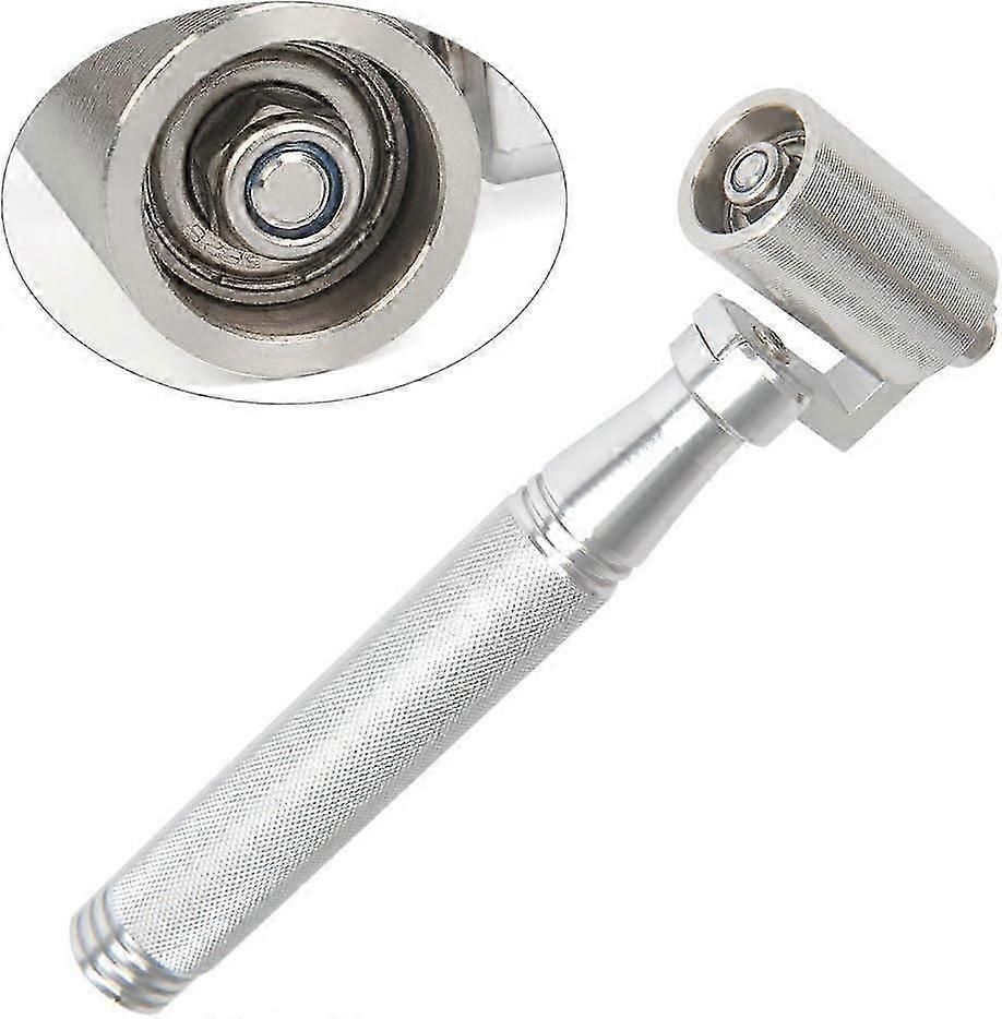 Stainless Pressure Roller Paper Seam Roller Flat Pressure Roller With Non-slip Aluminum Alloy Handle Home Decoration Wallpaper Tool