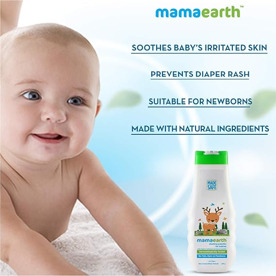 Mamaearth Dusting Powder with Organic Oatmeal & Arrowroot Powder for babies 300 ml -