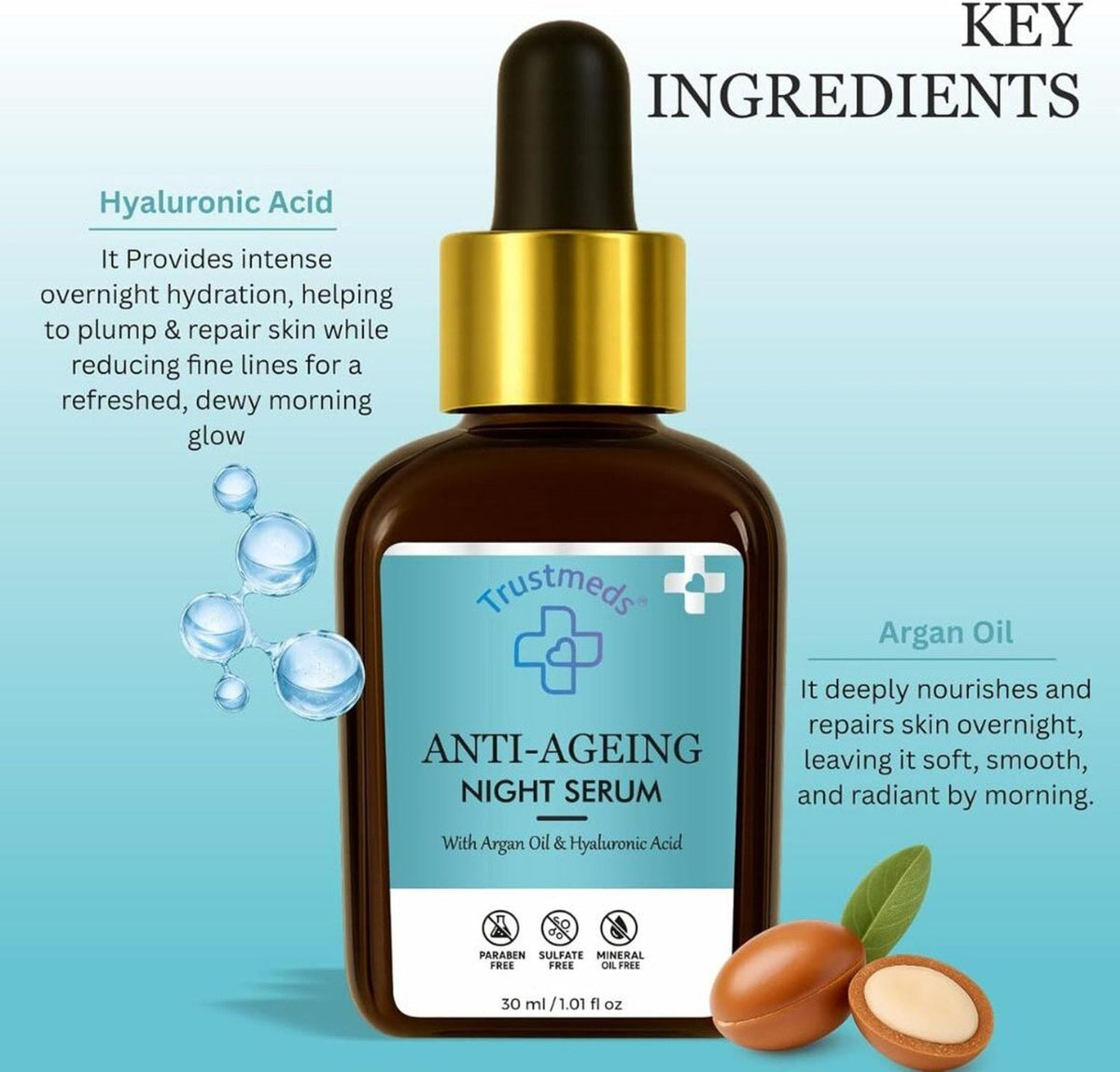 Trustmeds Vitamin C & Anti-Ageing Night Serum Combo