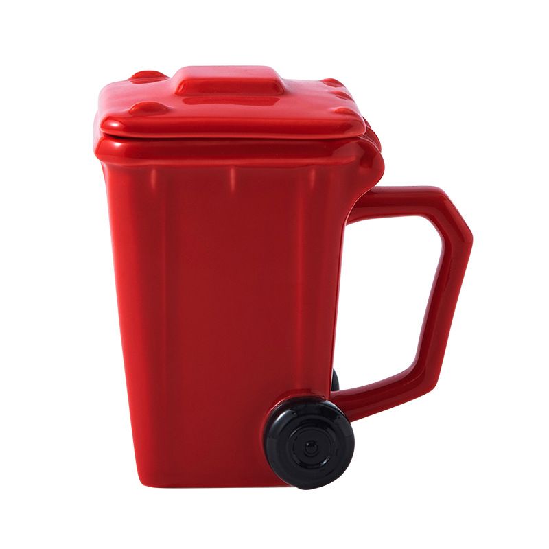 Ceramic Mug Recycling Bins Shape Cup Creative Coffee Mug Gift Home Decoration