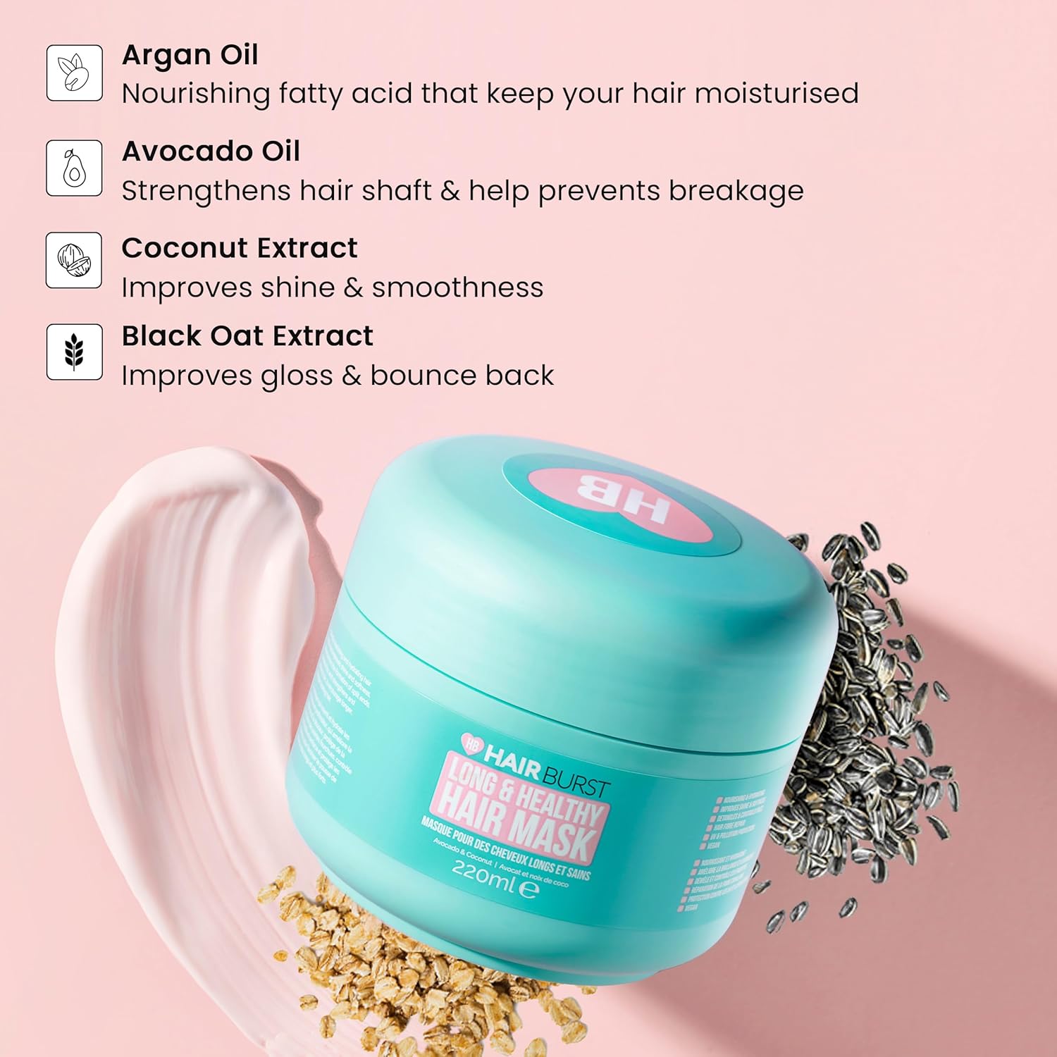 قناع HAIR BURST لفروة رأس أقوى وأطول 220 جرام