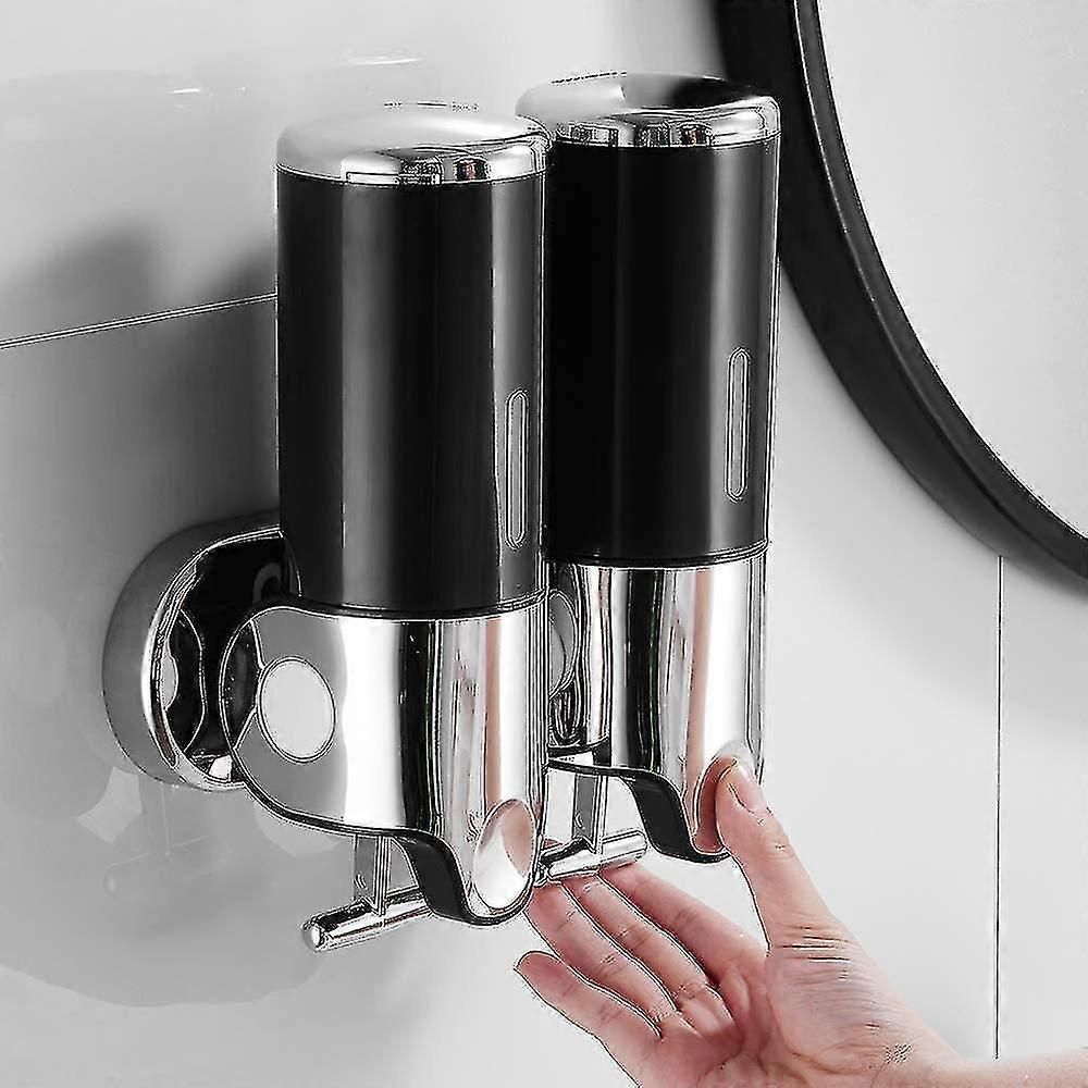 Wall Mounting Manual Double Soap Lotion Dispenser
