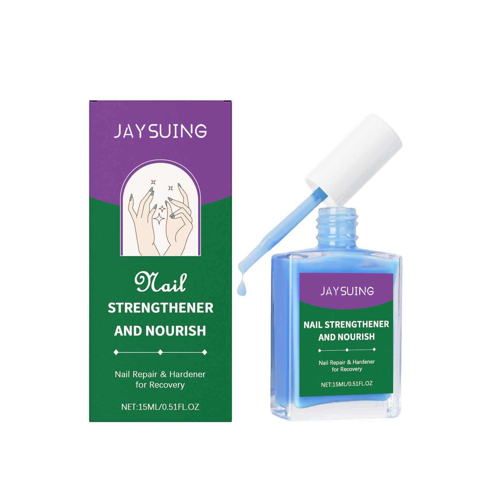 Blue Nourishing Nail Polish Lotion, Nail Art Series, Bright, Lustrous Nails, Fast & Easy ,15ml