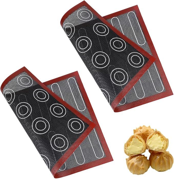 2 Pack Microperforated Oven Mat Silicone Baking Mat Double-Sided Non Stick Silicone Baking Mat