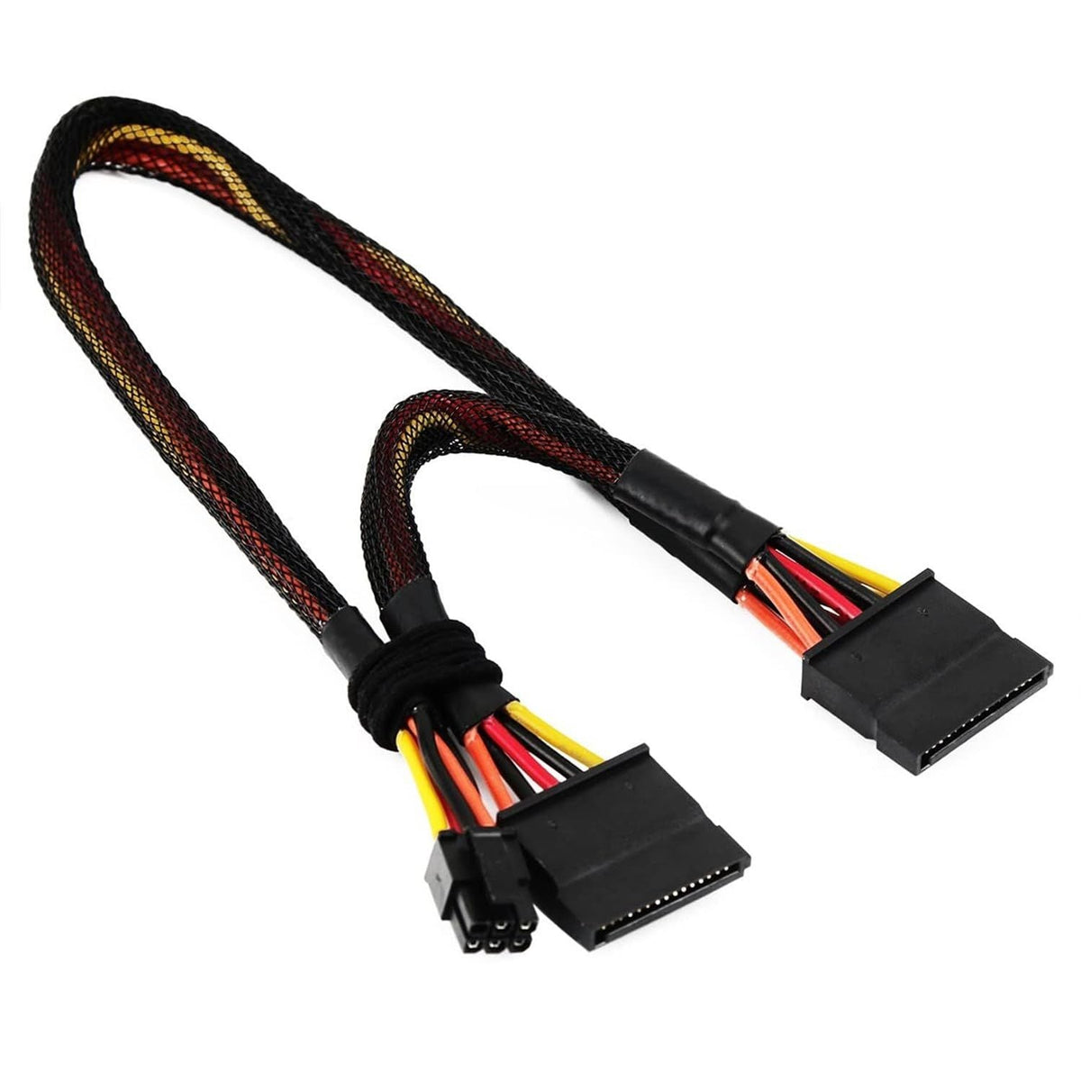 Mini 6Pin to 15Pin X2 SATA Power Cable Cord for Vostro 3650 3653 3655 Desktop Computer HDD SSD Expa