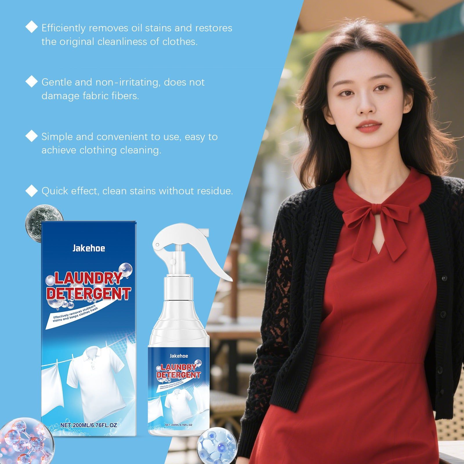 Clothing Cleaner, Powerful Stain Remover, Gentle, Easy to Use, Safe for Clothes ,200ml