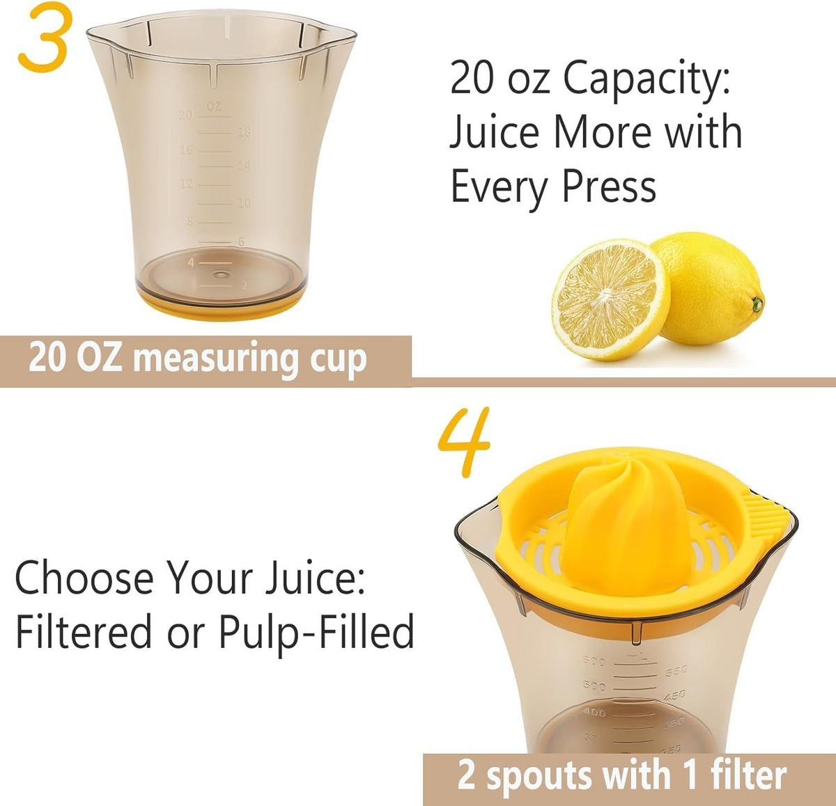 Manual Lemon Squeezer Hand Citrus Juicer Citrus Orange Juicer Hand Lime Juicer
