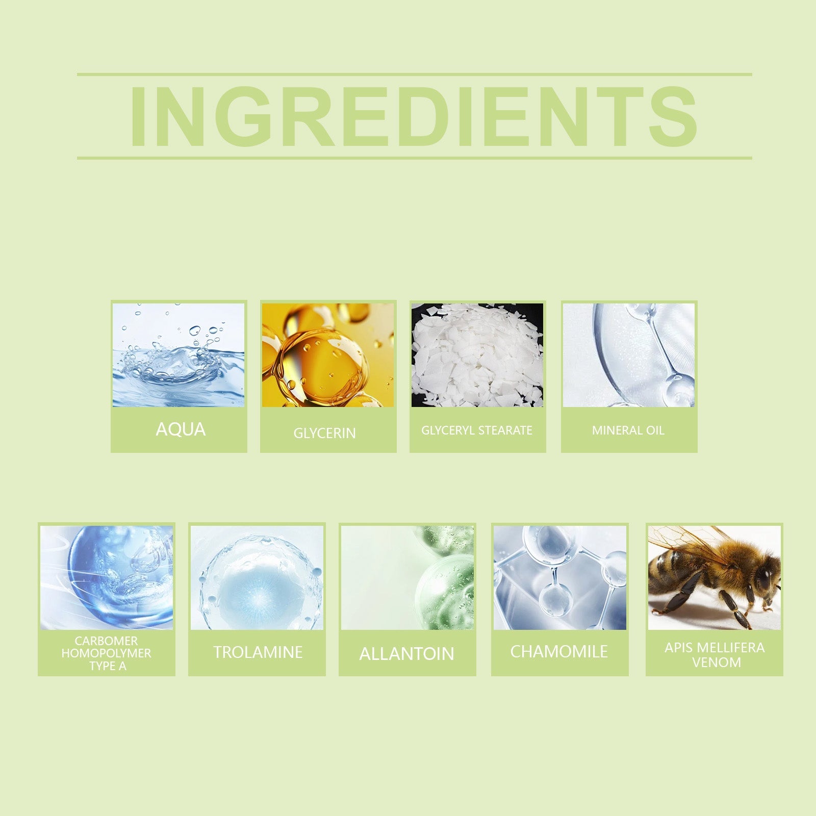 Bee Venom Body Care Cream, Nourishing Skin, Natural Healing, Gentle Massage ,60g