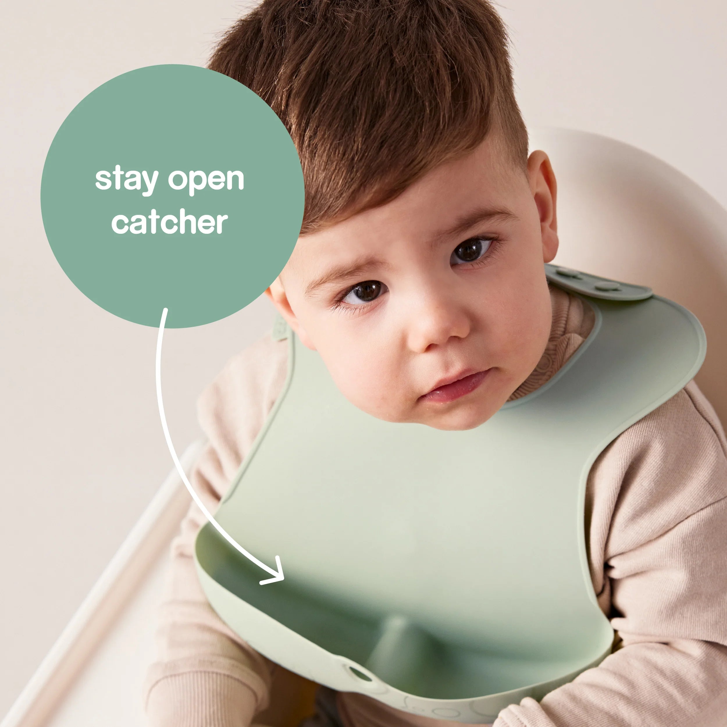 b.box Silicone Travel Bib-blush