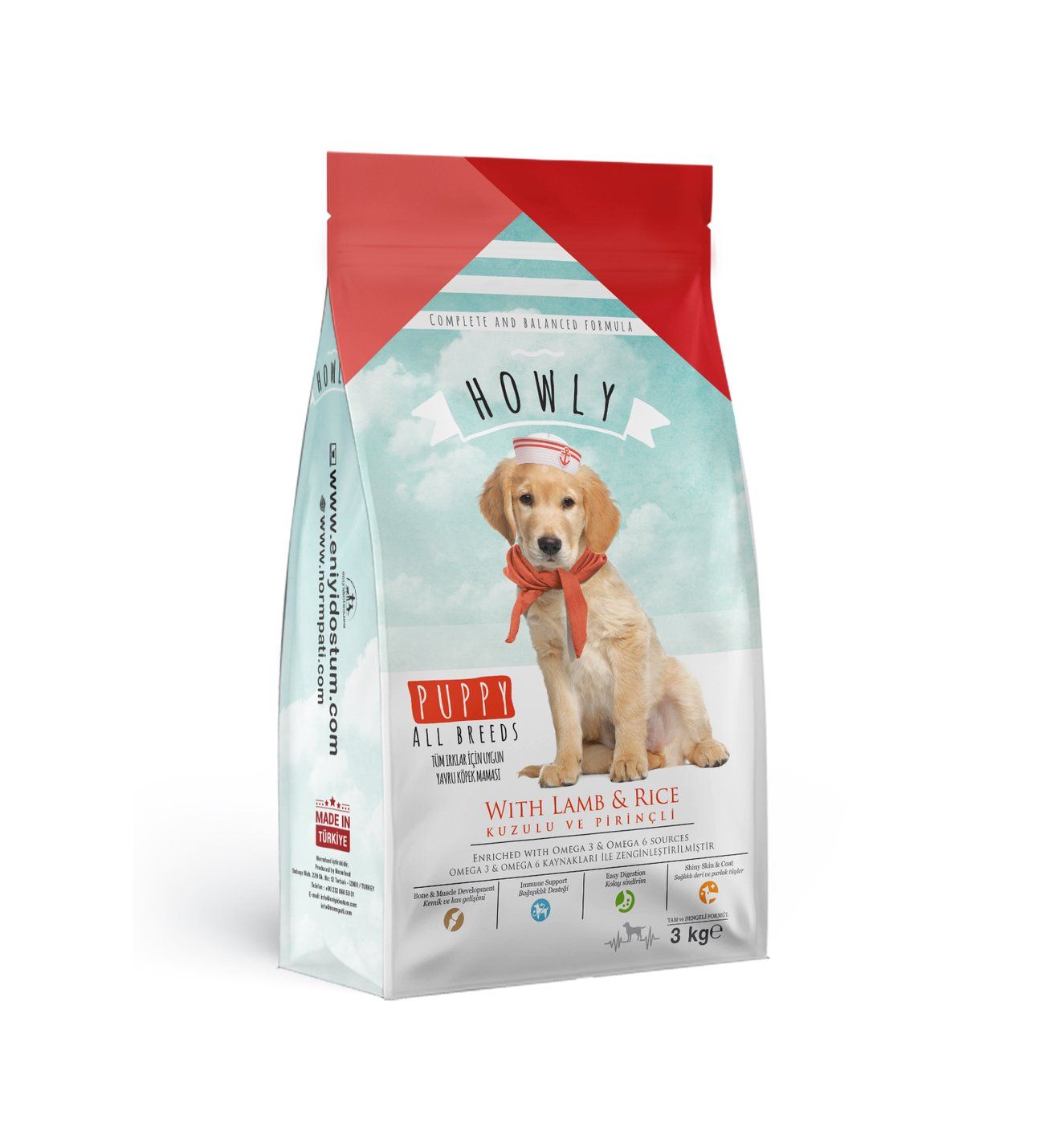 Howly Puppy Lamb And Rice Dog Food Suitable For All Breeds, 15kg