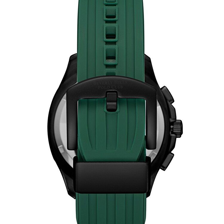 Beverly Hills Polo Club Men’s Multi-Function Watch, Green Dial, Silicone Strap, Quartz, 50M Water Resistant, BP3211X.377