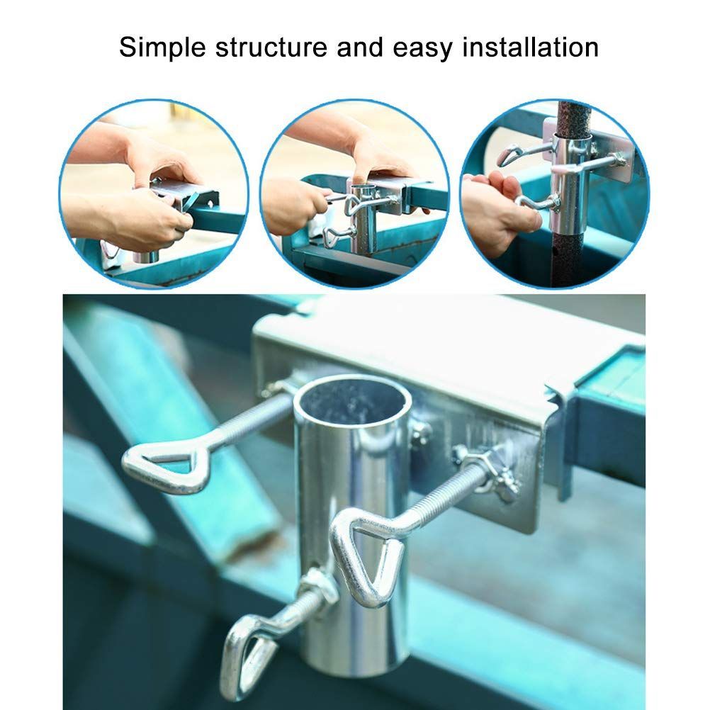 Stable Parasol Umbralla Holder Sun Shade Stand Balcony Railing Umbralla Holder Fixed Clip